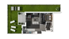 2 pokoje, mieszkanie 45,27 m², piętro 1, oferta nr B.1.10, ATAL Wzgórze Oruni, Gdańsk, Orunia Górna-Gdańsk Południe, ul. Emilii Hoene