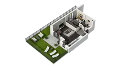 2 pokoje, mieszkanie 45,27 m², piętro 1, oferta nr B.1.10, ATAL Wzgórze Oruni, Gdańsk, Orunia Górna-Gdańsk Południe, ul. Emilii Hoene
