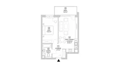 2 pokoje, mieszkanie 42,03 m², parter, oferta nr 7.1.5, Osiedle Przyjemne - etap IV, Gdańsk, Jasień, ul. Flisykowskiego