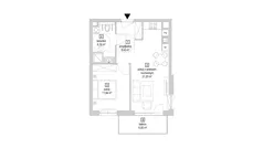 2 pokoje, mieszkanie 44,67 m², piętro 1, oferta nr 7.2.8, Osiedle Przyjemne - etap IV, Gdańsk, Jasień, ul. Flisykowskiego