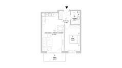 2 pokoje, mieszkanie 48,25 m², piętro 1, oferta nr 9.2.10, Osiedle Przyjemne - etap IV, Gdańsk, Jasień, ul. Flisykowskiego