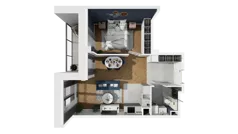 2 pokoje, mieszkanie 43,00 m², piętro 2, oferta nr A1.2.15, ATAL Grabiszyn, Wrocław, Gajowice, Fabryczna, ul. Grochowa