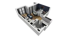 2 pokoje, mieszkanie 43,00 m², piętro 2, oferta nr A1.2.15, ATAL Grabiszyn, Wrocław, Gajowice, Fabryczna, ul. Grochowa