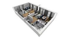2 pokoje, mieszkanie 73,39 m², piętro 1, oferta nr A1.1.11, ATAL Grabiszyn, Wrocław, Gajowice, Fabryczna, ul. Grochowa