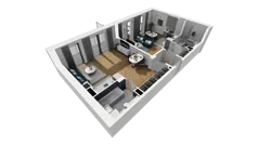 2 pokoje, mieszkanie 73,39 m², piętro 1, oferta nr A1.1.11, ATAL Grabiszyn, Wrocław, Gajowice, Fabryczna, ul. Grochowa