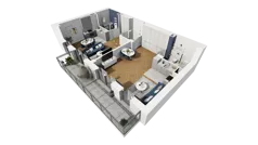 2 pokoje, mieszkanie 73,39 m², piętro 1, oferta nr A1.1.11, ATAL Grabiszyn, Wrocław, Gajowice, Fabryczna, ul. Grochowa