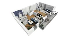 2 pokoje, mieszkanie 73,39 m², piętro 1, oferta nr A1.1.11, ATAL Grabiszyn, Wrocław, Gajowice, Fabryczna, ul. Grochowa