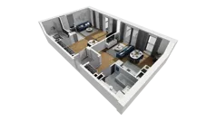 2 pokoje, mieszkanie 73,43 m², piętro 3, oferta nr A1.3.33, ATAL Grabiszyn, Wrocław, Gajowice, Fabryczna, ul. Grochowa