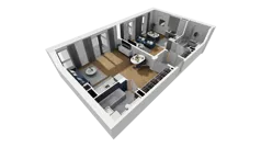 2 pokoje, mieszkanie 73,43 m², piętro 4, oferta nr A1.4.43, ATAL Grabiszyn, Wrocław, Gajowice, Fabryczna, ul. Grochowa