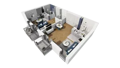 2 pokoje, mieszkanie 73,43 m², piętro 4, oferta nr A1.4.43, ATAL Grabiszyn, Wrocław, Gajowice, Fabryczna, ul. Grochowa