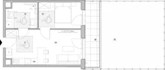 2 pokoje, mieszkanie 40,41 m², piętro 2, oferta nr A.2.8, ATAL Unii Lubelskiej, Poznań, Rataje, Starołęka, ul. Heleny Tadeuszak
