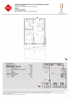 2 pokoje, mieszkanie 40,41 m², piętro 2, oferta nr A.2.8, ATAL Unii Lubelskiej, Poznań, Rataje, Starołęka, ul. Heleny Tadeuszak
