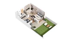 2 pokoje, mieszkanie 47,88 m², piętro 1, oferta nr 2.01.E14, Ogrody Andersa IV, Gliwice, Wojska Polskiego, ul. J. Sowińskiego