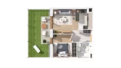 2 pokoje, mieszkanie 41,39 m², piętro 1, oferta nr 2.01.A10, Ogrody Andersa IV, Gliwice, Wojska Polskiego, ul. J. Sowińskiego
