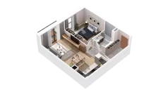 2 pokoje, mieszkanie 52,94 m², piętro 1, oferta nr 2.01.D11, Ogrody Andersa IV, Gliwice, Wojska Polskiego, ul. J. Sowińskiego