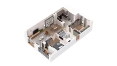 2 pokoje, mieszkanie 70,51 m², piętro 2, oferta nr 2.02.C07, Ogrody Andersa IV, Gliwice, Wojska Polskiego, ul. J. Sowińskiego