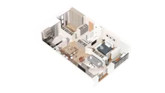 2 pokoje, mieszkanie 70,51 m², piętro 2, oferta nr 2.02.C07, Ogrody Andersa IV, Gliwice, Wojska Polskiego, ul. J. Sowińskiego