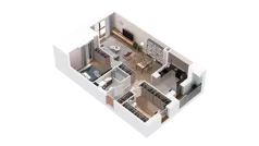 2 pokoje, mieszkanie 70,51 m², piętro 2, oferta nr 2.02.C07, Ogrody Andersa IV, Gliwice, Wojska Polskiego, ul. J. Sowińskiego