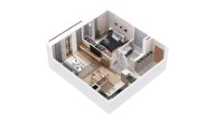 2 pokoje, mieszkanie 52,95 m², piętro 2, oferta nr 2.02.D17, Ogrody Andersa IV, Gliwice, Wojska Polskiego, ul. J. Sowińskiego