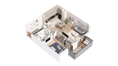 2 pokoje, mieszkanie 52,95 m², piętro 2, oferta nr 2.02.D17, Ogrody Andersa IV, Gliwice, Wojska Polskiego, ul. J. Sowińskiego