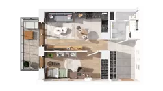 2 pokoje, mieszkanie 40,19 m², piętro 2, oferta nr 2.02.E19, Ogrody Andersa IV, Gliwice, Wojska Polskiego, ul. J. Sowińskiego
