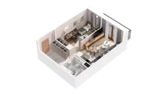 2 pokoje, mieszkanie 40,19 m², piętro 2, oferta nr 2.02.E19, Ogrody Andersa IV, Gliwice, Wojska Polskiego, ul. J. Sowińskiego