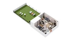 2 pokoje, mieszkanie 46,68 m², parter, oferta nr 3.00.A02, Ogrody Andersa IV, Gliwice, Wojska Polskiego, ul. J. Sowińskiego