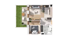 2 pokoje, mieszkanie 39,82 m², parter, oferta nr 3.00.A07, Ogrody Andersa IV, Gliwice, Wojska Polskiego, ul. J. Sowińskiego