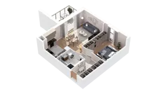 2 pokoje, mieszkanie 55,04 m², piętro 4, oferta nr 3.04.A35, Ogrody Andersa IV, Gliwice, Wojska Polskiego, ul. J. Sowińskiego