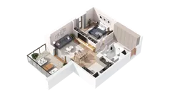 2 pokoje, mieszkanie 55,04 m², piętro 4, oferta nr 3.04.A35, Ogrody Andersa IV, Gliwice, Wojska Polskiego, ul. J. Sowińskiego