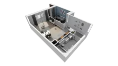 2 pokoje, mieszkanie 50,13 m², piętro 2, oferta nr B1.2.5, ATAL Symbioza, Gdynia, Cisowa, ul. Kcyńska