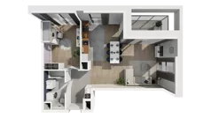2 pokoje, mieszkanie 51,34 m², piętro 5, oferta nr B1.5.4, ATAL Symbioza, Gdynia, Cisowa, ul. Kcyńska