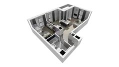 2 pokoje, mieszkanie 51,34 m², piętro 5, oferta nr B1.5.4, ATAL Symbioza, Gdynia, Cisowa, ul. Kcyńska