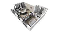 2 pokoje, mieszkanie 51,34 m², piętro 5, oferta nr B1.5.4, ATAL Symbioza, Gdynia, Cisowa, ul. Kcyńska