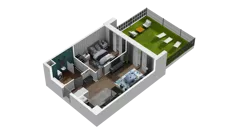 2 pokoje, mieszkanie 48,92 m², parter, oferta nr B1.0.03, Zakole Wisły II, Kraków, Podgórze, ul. Na Zakolu Wisły
