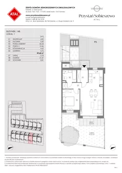 2 pokoje, apartament 49,68 m², parter, oferta nr 14B.1, Przystań Sobieszewo, Gdańsk, Wyspa Sobieszewska, ul. Narcyzowa