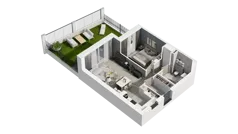 2 pokoje, apartament 49,68 m², parter, oferta nr 14B.1, Przystań Sobieszewo, Gdańsk, Wyspa Sobieszewska, ul. Narcyzowa