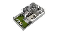 2 pokoje, apartament 49,68 m², parter, oferta nr 14B.1, Przystań Sobieszewo, Gdańsk, Wyspa Sobieszewska, ul. Narcyzowa