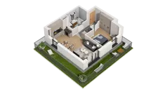 2 pokoje, mieszkanie 39,94 m², piętro 1, oferta nr A6.1.62, ATAL Ruczaj, Kraków, Łagiewniki-Borek Fałęcki, Borek Fałęcki, ul. Obozowa