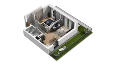 2 pokoje, mieszkanie 39,94 m², piętro 1, oferta nr A6.1.62, ATAL Ruczaj, Kraków, Łagiewniki-Borek Fałęcki, Borek Fałęcki, ul. Obozowa