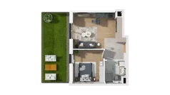 2 pokoje, mieszkanie 41,71 m², piętro 2, oferta nr A4.2.14, ATAL Ruczaj, Kraków, Łagiewniki-Borek Fałęcki, Borek Fałęcki, ul. Obozowa