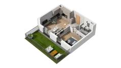 2 pokoje, mieszkanie 41,71 m², piętro 2, oferta nr A4.2.14, ATAL Ruczaj, Kraków, Łagiewniki-Borek Fałęcki, Borek Fałęcki, ul. Obozowa