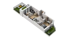 2 pokoje, mieszkanie 50,37 m², parter, oferta nr A4.0.01, ATAL Ruczaj, Kraków, Łagiewniki-Borek Fałęcki, Borek Fałęcki, ul. Obozowa