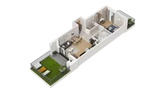 2 pokoje, mieszkanie 50,37 m², parter, oferta nr A4.0.01, ATAL Ruczaj, Kraków, Łagiewniki-Borek Fałęcki, Borek Fałęcki, ul. Obozowa