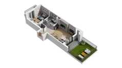 2 pokoje, mieszkanie 50,37 m², parter, oferta nr A4.0.01, ATAL Ruczaj, Kraków, Łagiewniki-Borek Fałęcki, Borek Fałęcki, ul. Obozowa