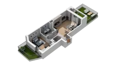 2 pokoje, mieszkanie 50,37 m², parter, oferta nr A4.0.01, ATAL Ruczaj, Kraków, Łagiewniki-Borek Fałęcki, Borek Fałęcki, ul. Obozowa