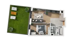 2 pokoje, mieszkanie 39,94 m², piętro 1, oferta nr A6.1.62, ATAL Ruczaj, Kraków, Łagiewniki-Borek Fałęcki, Borek Fałęcki, ul. Obozowa