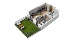 2 pokoje, mieszkanie 39,94 m², piętro 1, oferta nr A6.1.62, ATAL Ruczaj, Kraków, Łagiewniki-Borek Fałęcki, Borek Fałęcki, ul. Obozowa