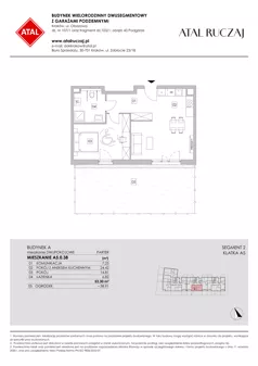 2 pokoje, mieszkanie 53,30 m², parter, oferta nr A5.0.38, ATAL Ruczaj, Kraków, Łagiewniki-Borek Fałęcki, Borek Fałęcki, ul. Obozowa