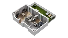 2 pokoje, mieszkanie 53,30 m², parter, oferta nr A5.0.38, ATAL Ruczaj, Kraków, Łagiewniki-Borek Fałęcki, Borek Fałęcki, ul. Obozowa